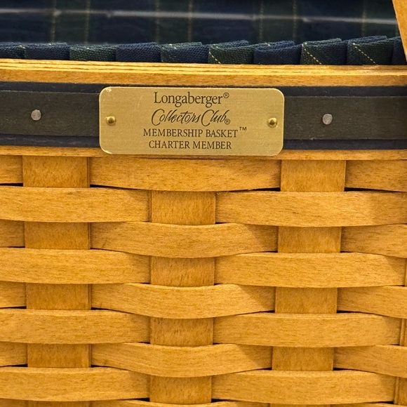 Longaberger Collectors Club Membership Basket Ceramic Charm & Handle Wrap 10205 - Picture 2 of 15